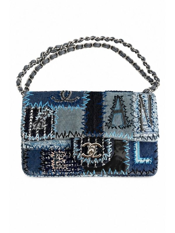 Chanel — сумка Jumbo Single Flap Bag синяя — фото 1
