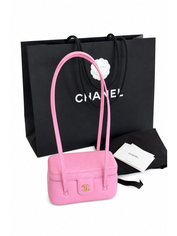 Chanel — сумочка Preppy Vanity розовая — фото 1