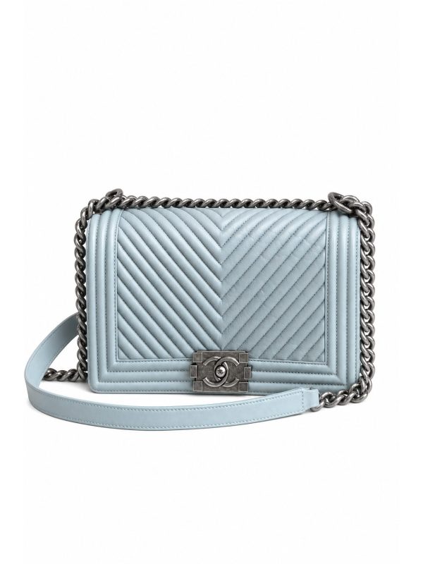 Chanel — сумка Boy голубая №3886-1 — фото 1