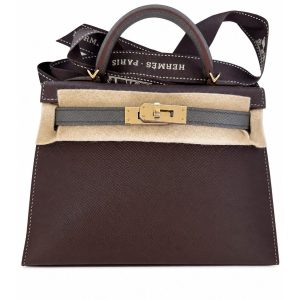 Hermès — сумка Mini Kelly коричневая