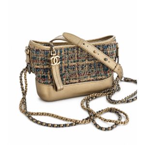 Chanel — сумка Gabrielle твид и золото