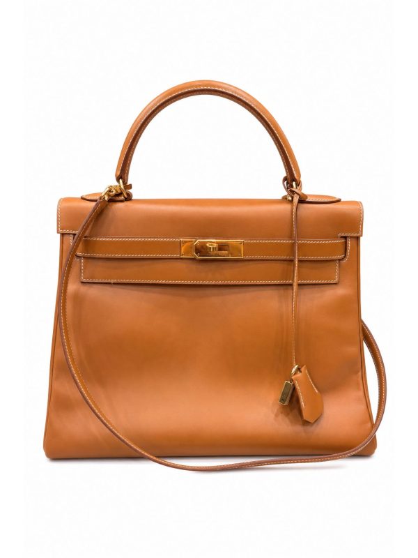 Hermès — сумка Kelly 32 бежевая — фото 1